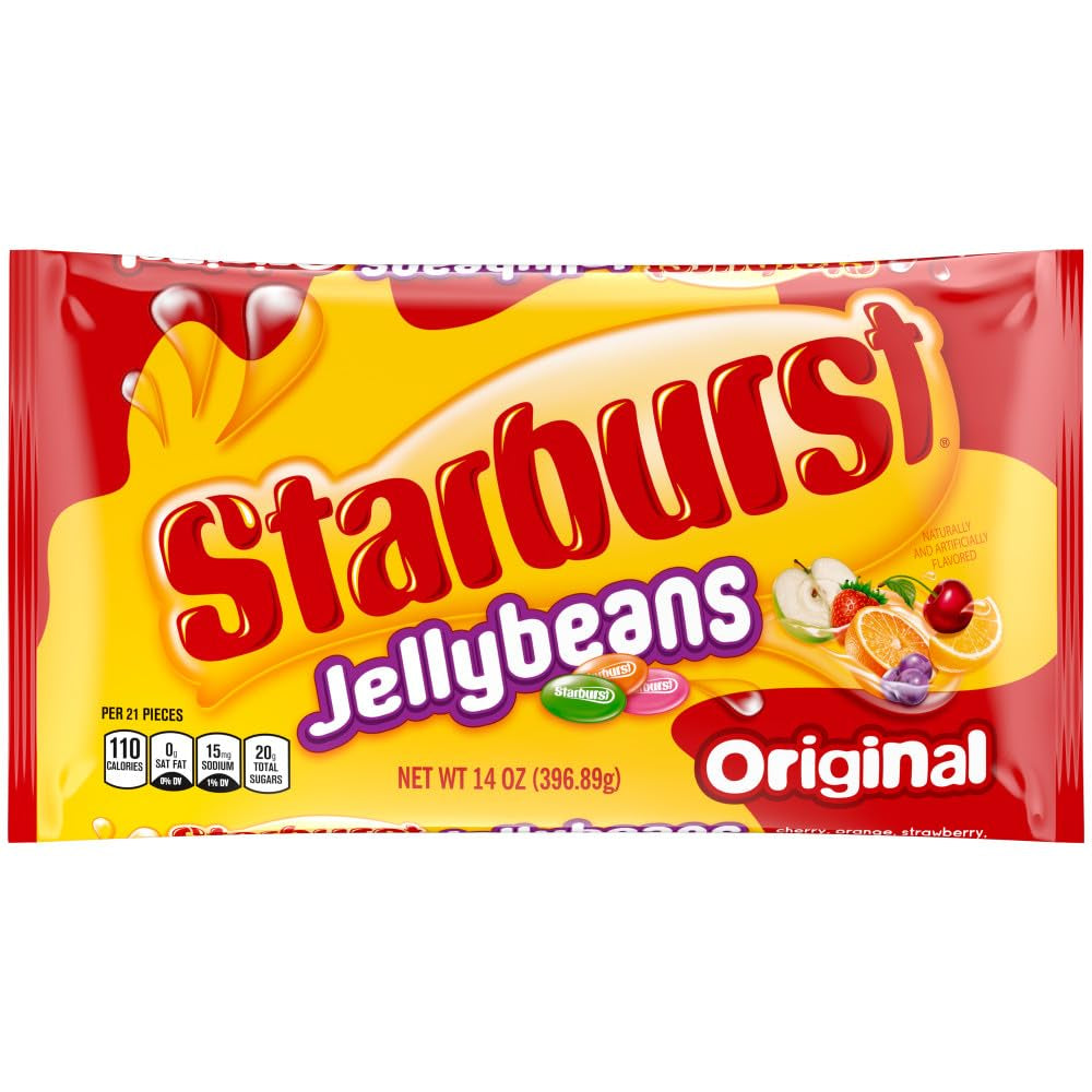 STARBURST | FaveREDS, Original Jelly Beans and Fruit Chews Candy | Resealable Bag