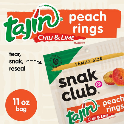Snak Club | Rings | Sweet and Spicy Gummy Candy| Watermelon, Apple, Mango, Peach and Pineapple