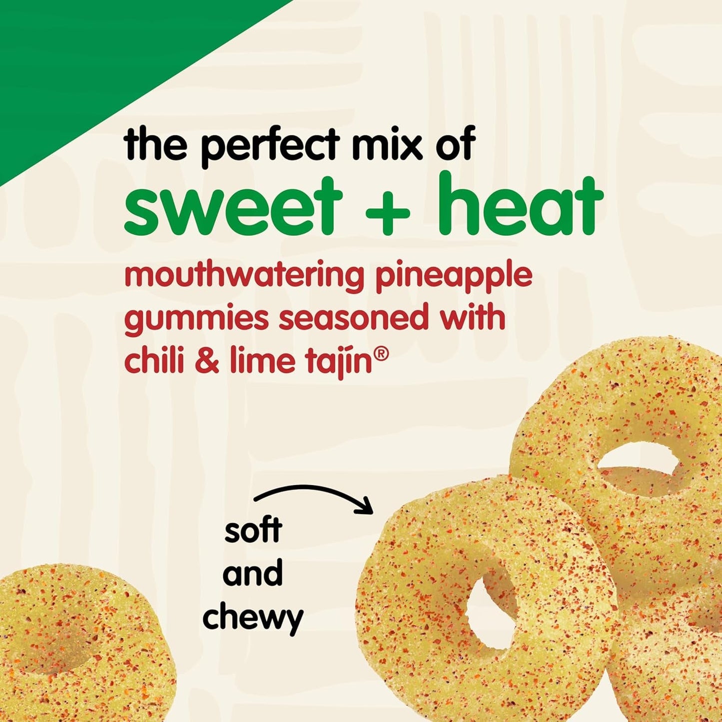 Snak Club | Rings | Sweet and Spicy Gummy Candy| Watermelon, Apple, Mango, Peach and Pineapple
