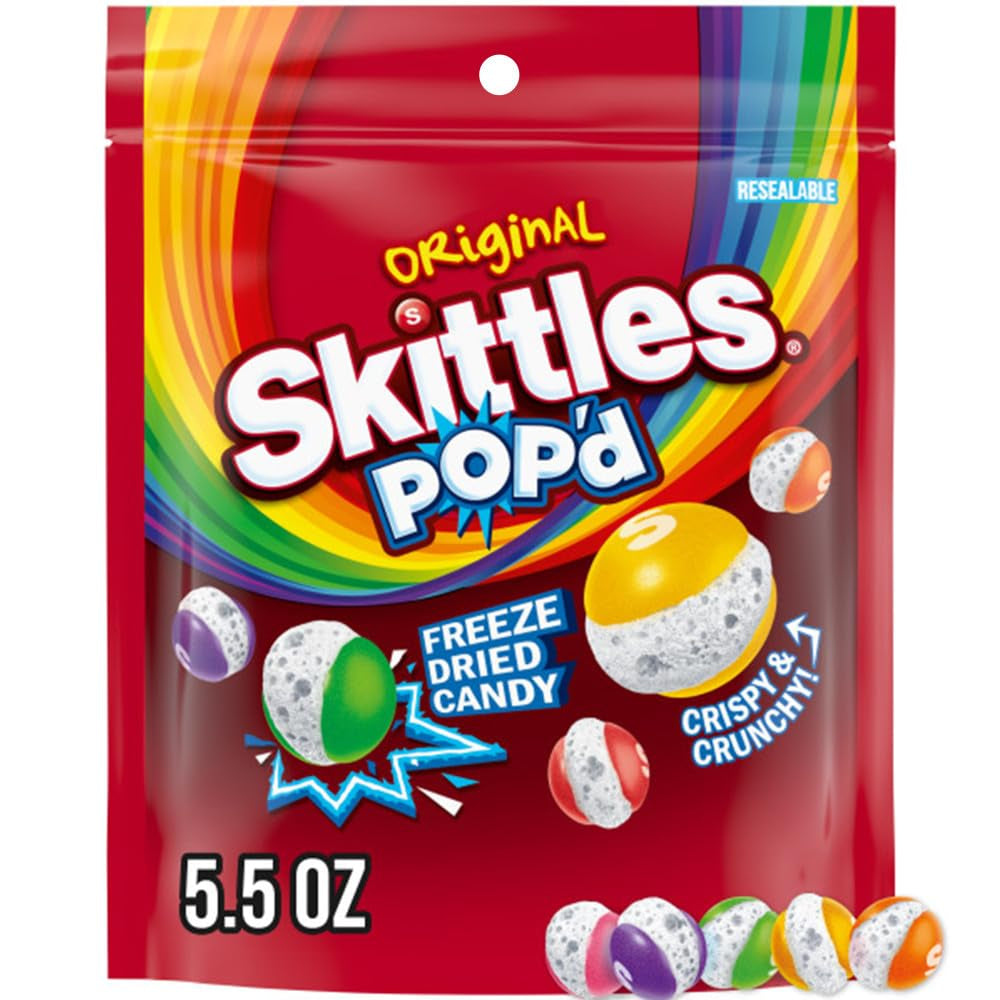 SKITTLES | Original, Wild Berry and POP'd Originals Freeze Dried Candy