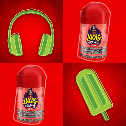 LUCAS | POLVOS | Powder and HOT Liquid (Watermelon and Chamoy)