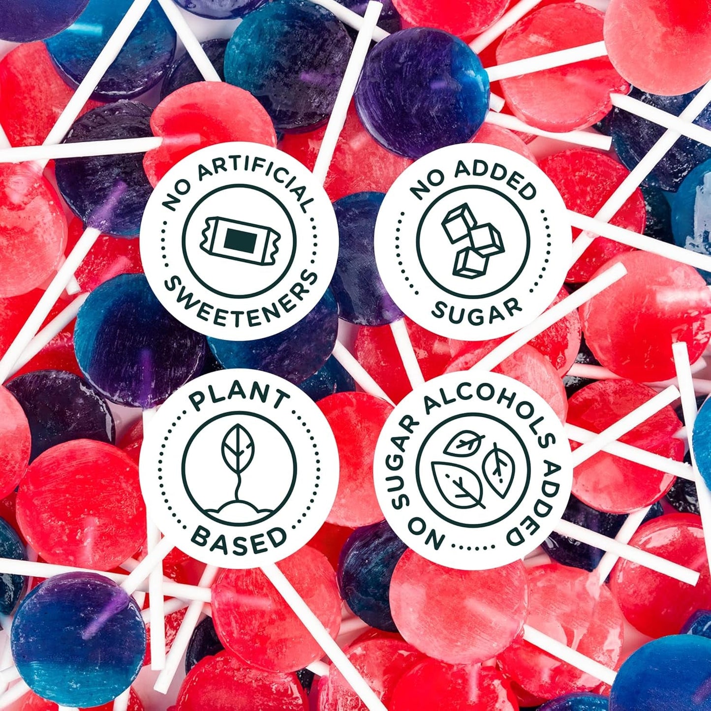 SmartSweets | Lollipops | Blue Raspberry & Watermelon and Halloween Version | Low Sugar & Calories