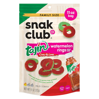 Snak Club | Rings | Sweet and Spicy Gummy Candy| Watermelon, Apple, Mango, Peach and Pineapple