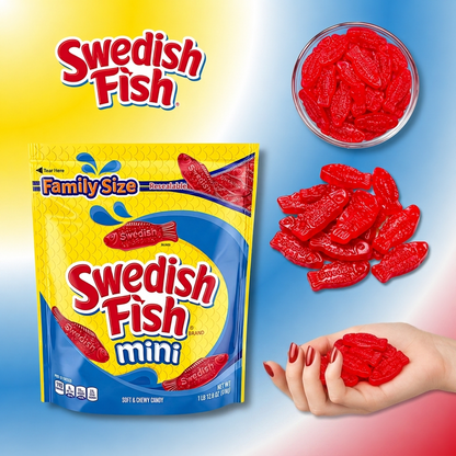 SWEDISH FISH | Mini Soft & Chewy Candy | Family Size 1.8 lb