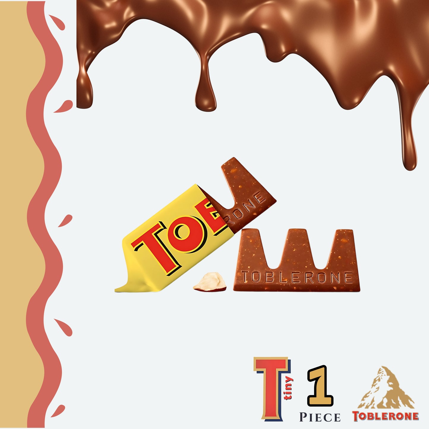 Toblerone Tiny - Mini Swiss Milk Chocolate with Honey and Almond Nougat