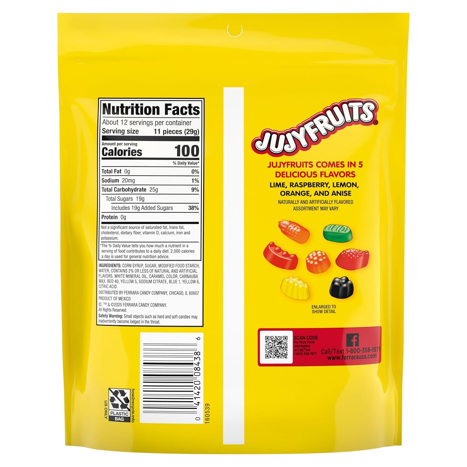 Wonka Juicyfruits | Assorted Gummy Candy | 12 oz Resealable Bag