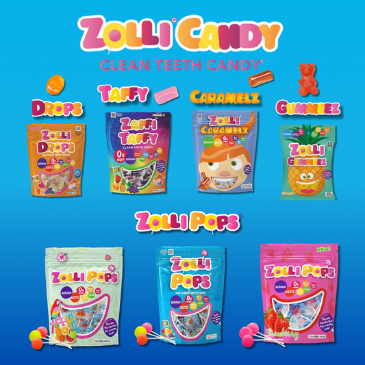 Zollipops | Clean Teeth Zolli Drops, Lollipops and Taffy | Sugar Free | Multi-Flavors