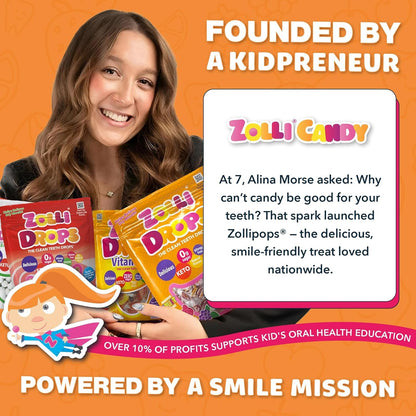 Zollipops | Clean Teeth Zolli Drops, Lollipops and Taffy | Sugar Free | Multi-Flavors