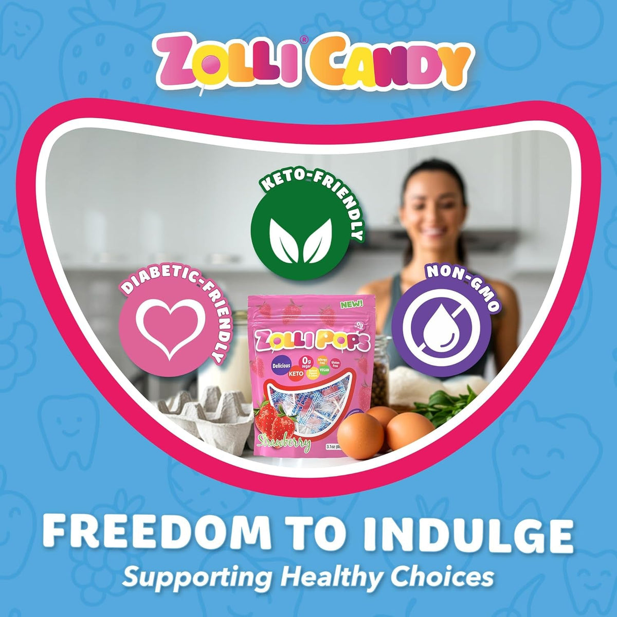 Zollipops | Clean Teeth Zolli Drops, Lollipops and Taffy | Sugar Free | Multi-Flavors