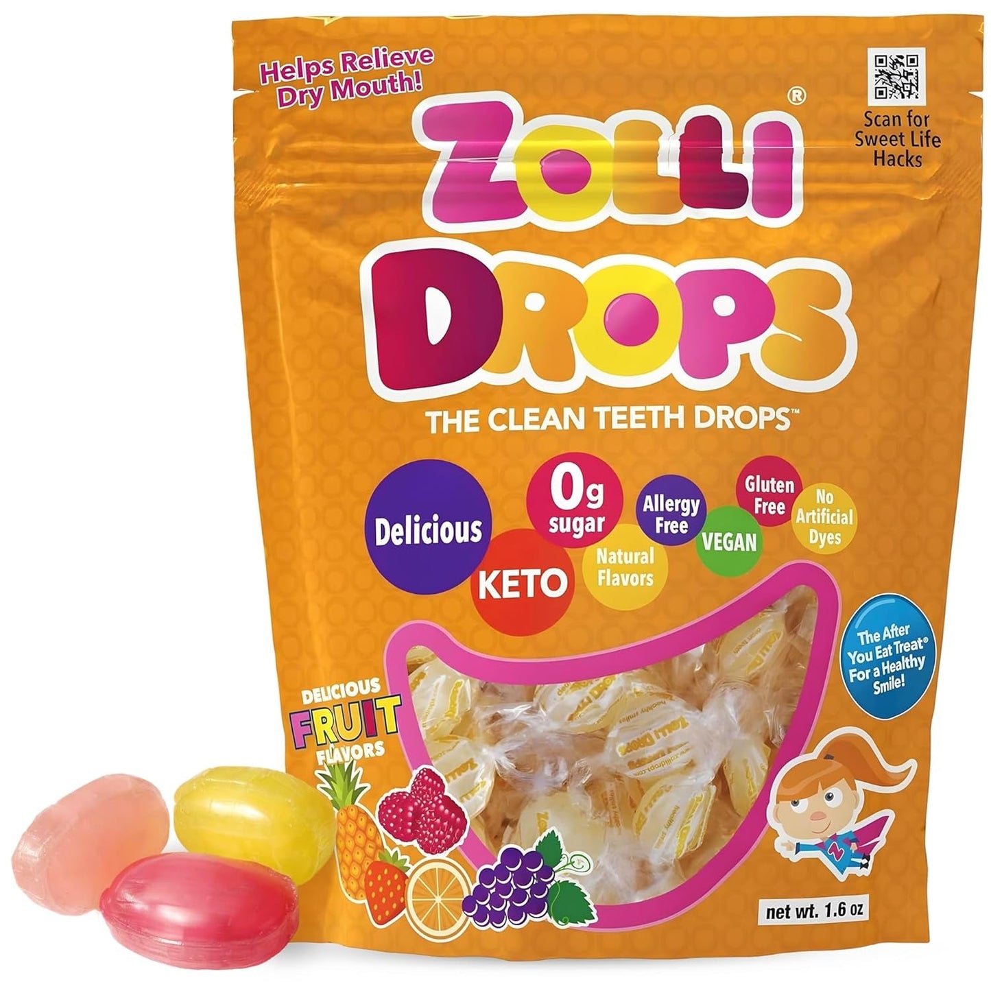 Zollipops | Clean Teeth Zolli Drops, Lollipops and Taffy | Sugar Free | Multi-Flavors